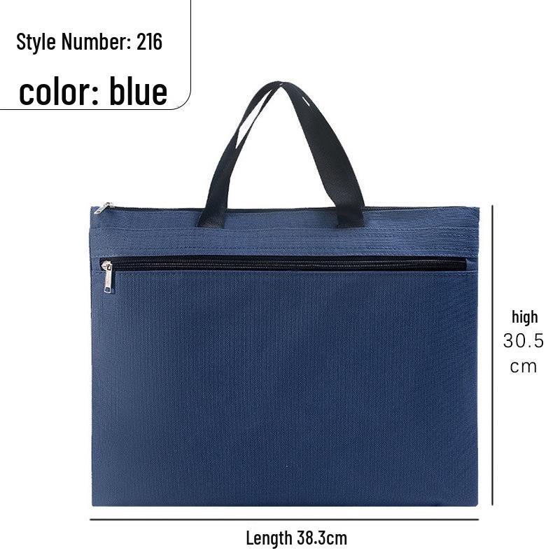 Men s Custom Logo Oxford Canvas Document Briefcase