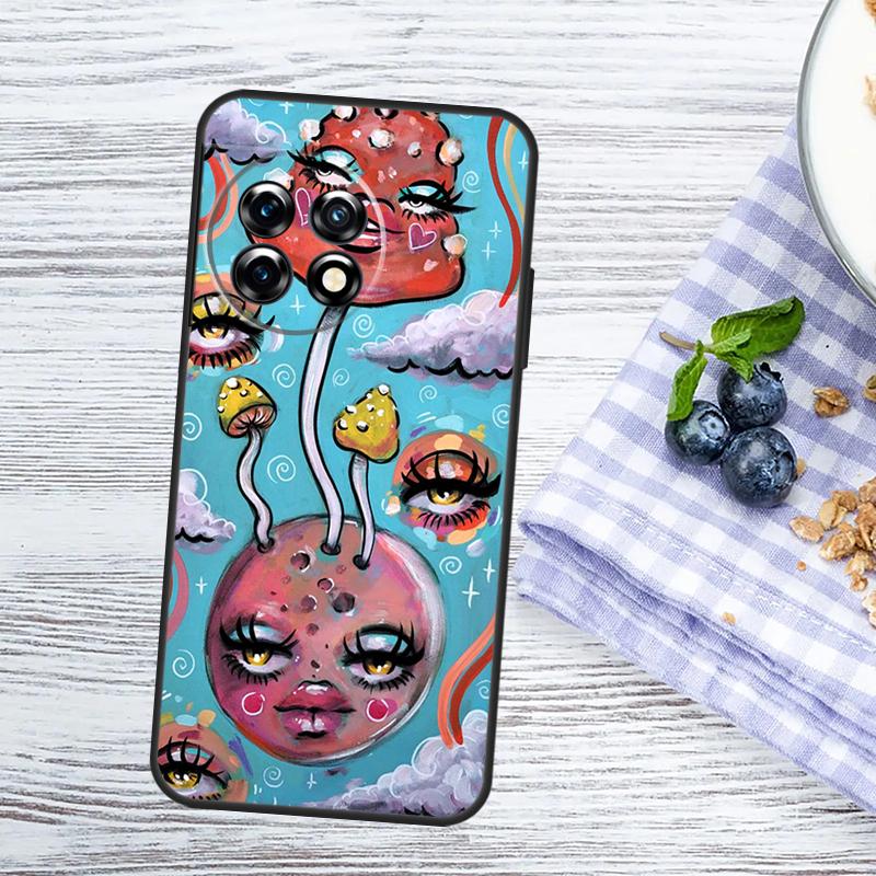 Indie Kids Aesthetic Hippie Acid Trip Case For OnePlus Nord CE 5 3 4 Lite N20 N30 OnePlus 10T 13T 13R 12R 15R 11 12 13 15 Cover