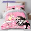 Biancheria da letto con motivo Puella Magi Madoka Magica, Set piumino Copripiumino Federa Regalo di Compleanno per la Casa (1 * copripiumino + 2 * federa, senza nucleo)