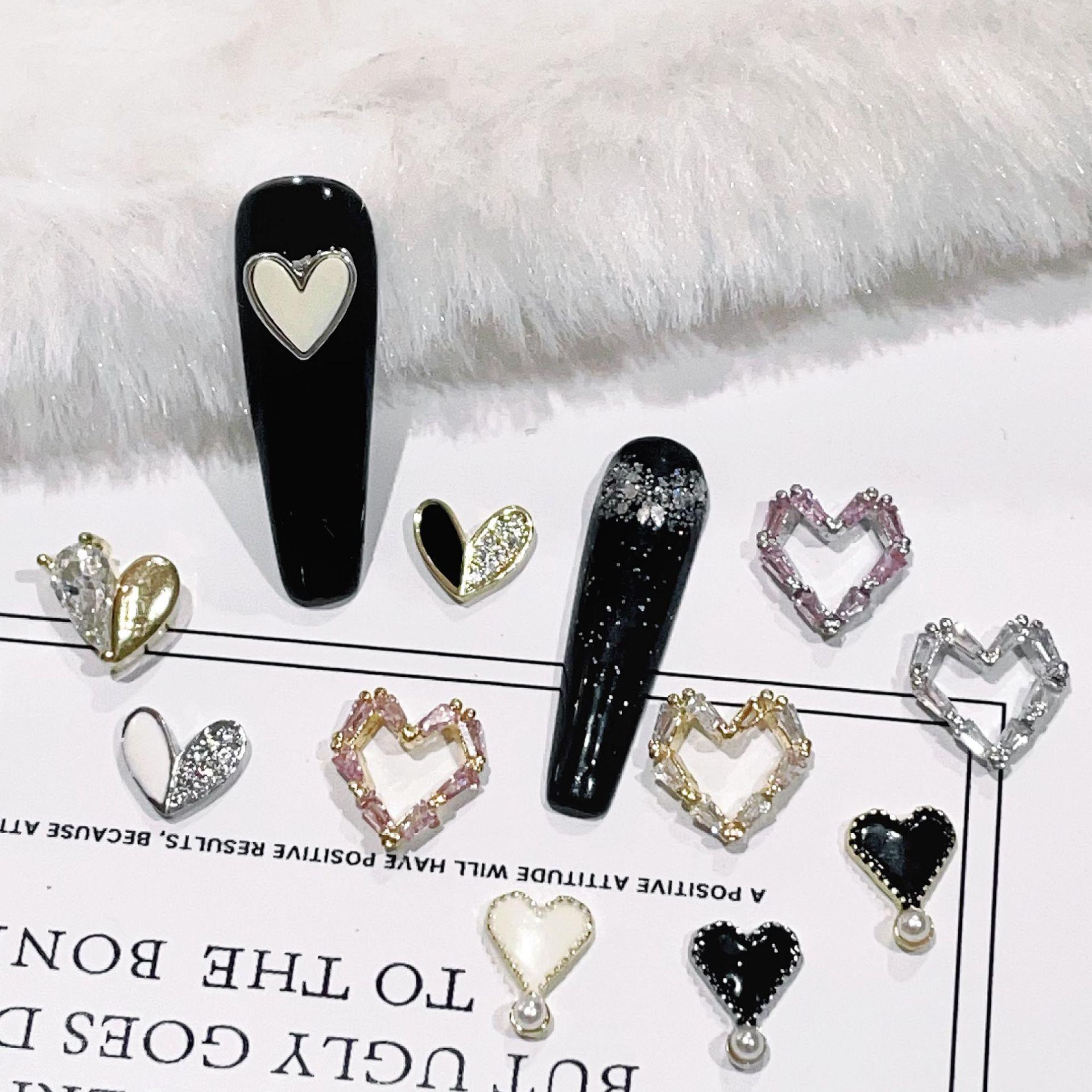 

LZKetty Heart Alloy Nail Art: 63 DIY Zircon Nail Patches