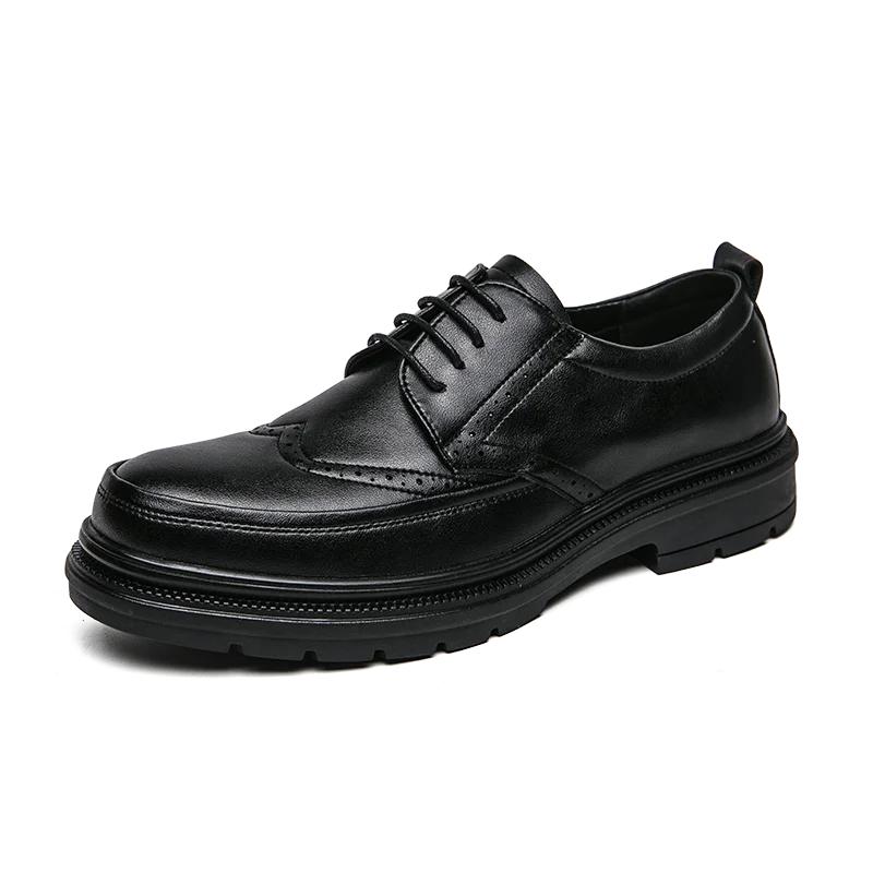 High Quality Brand Lightweight Oxford Shoes Men's Office Business Shoes Trendy Men's Elegant Genuine Leather Shoes Free Delivery