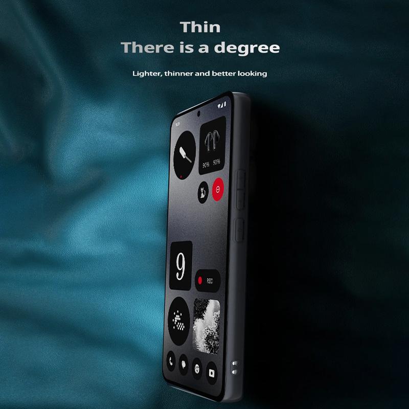 Obyčejné PU kožené pouzdro na telefon pro nic CMF Phone 1 CMFPhone1 Matný silikonový nárazník nárazuvzdorný zadní kryt For Nothing Phone 2A 1