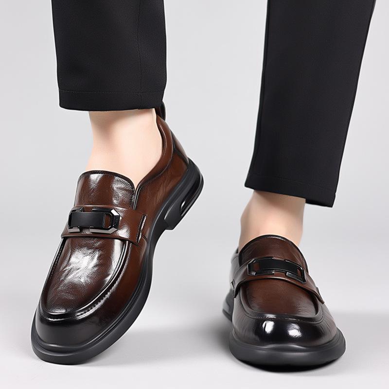 

Лоферы из коровьей кожи мужские лето 2025 новая трендовая мужская кожаная обувь один педаль формальная деловая повседневная мужская обувь 44