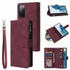Suitable for Samsung S20 FE mobile phone leather case S20 retro matte multi-function zipper wallet insert card protective case