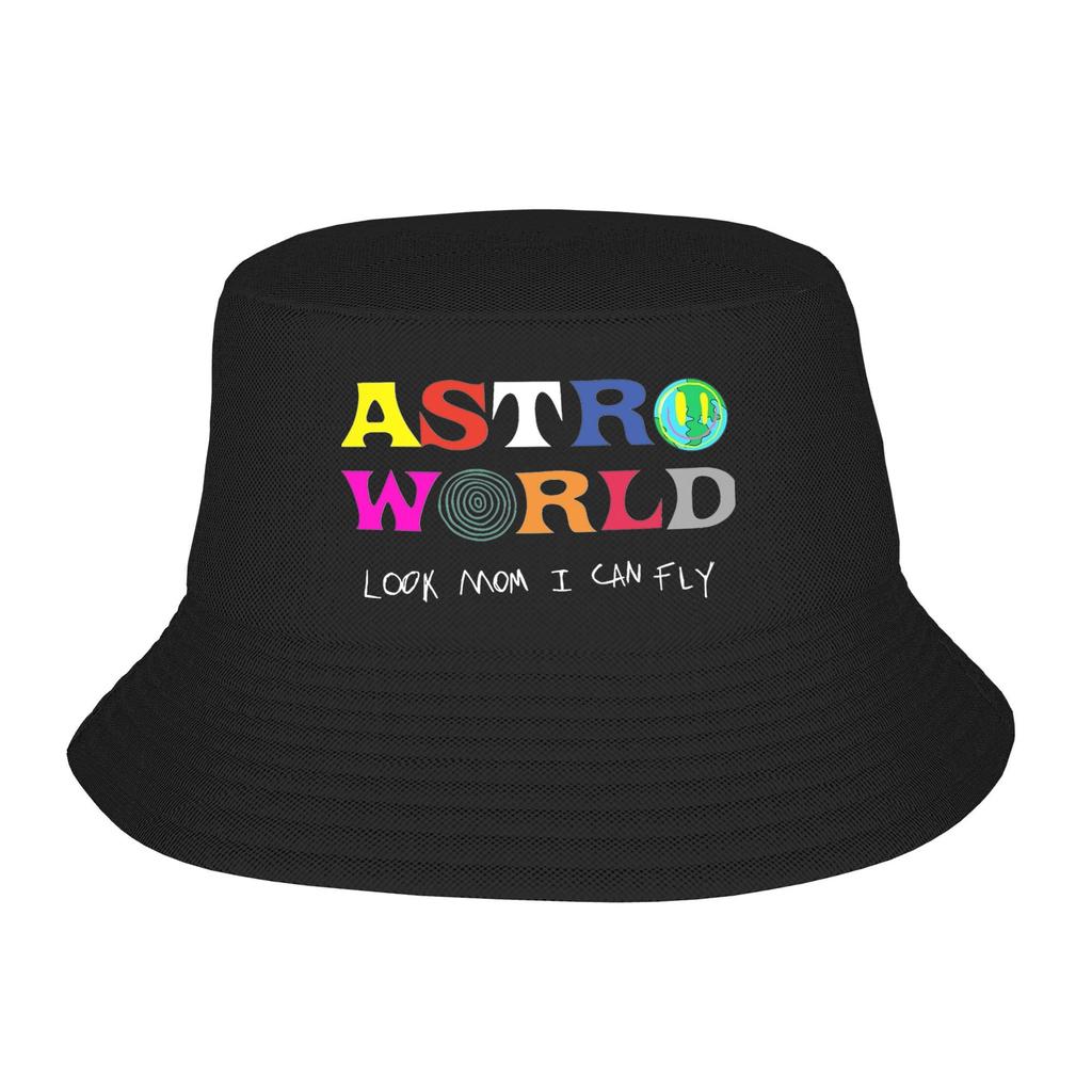 Cactus Jack Face Travis Bucket Hats Spring Headwear Accessories Rapper Fisherman Hats for Camping Woman Ispoti Cap Lightweight