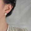 Elegant French Seashell Four-Leaf Flower Stud Earrings - Luxurious, Versatile, High-End Design for Women