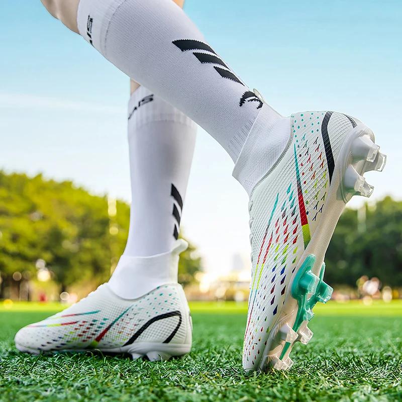 Original New Men Professional Football Shoes Kids Sneaker Fast Soccer Shoes TF/FG Society Cleats Indoor Football Field Boots