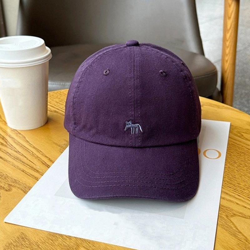 1 Pc Casual Cute Embroidered Little Foxes Baseball Cap Hat Women Men  Outdoor Sunscreen Hat Cap