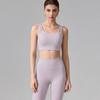 High Support Plus Size Sports Bra for Women Hollow Back Shockproof Running Fitness Tank Intimates