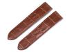 King Watch Parts Compatible with Cartier Aftermarket Strap for Santos 100 LM Embossed Crocodile 23mm [Import Original] - - XL, - Leather, Brown,