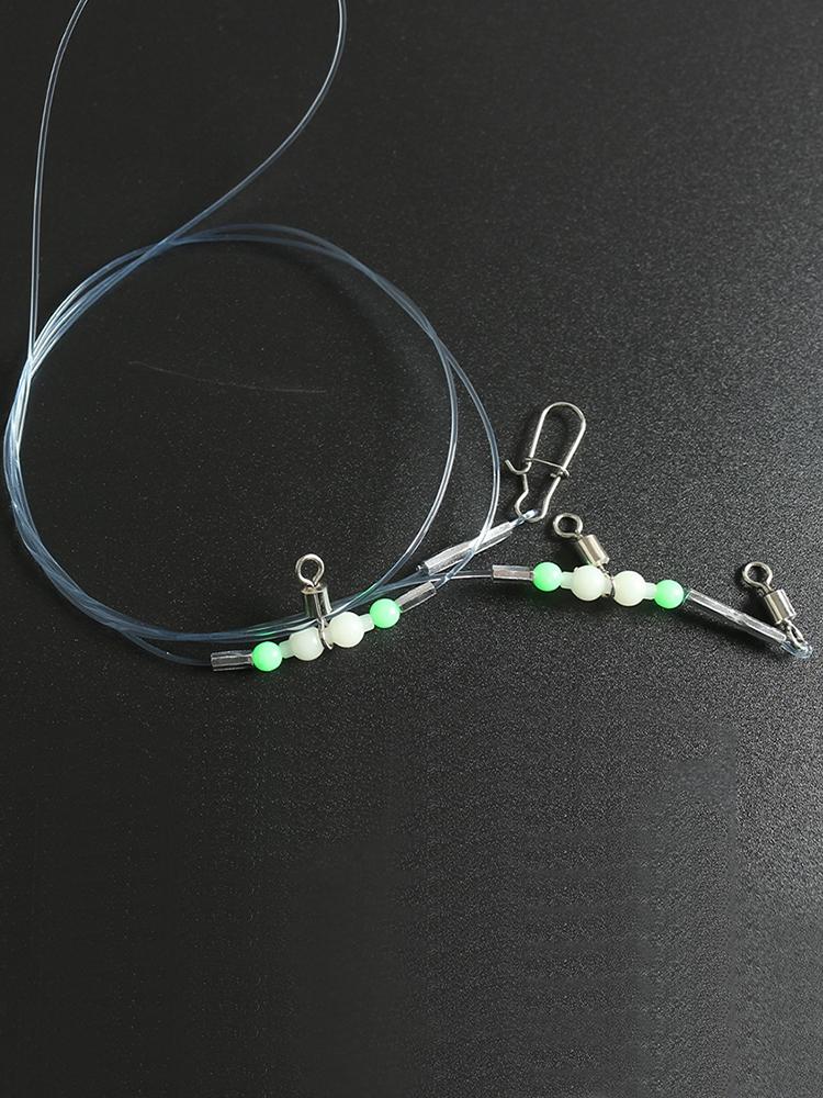 Nachtleuchtende Angelvorfächer Angelvorfach mit Wirbeln und Karabinern Angel-Vorleine für Salzwasser Süßwasser