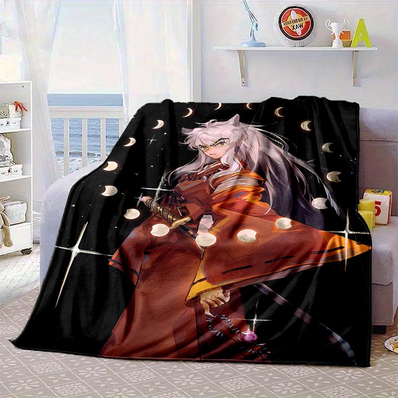 Anime Sessho-maru Blanket Flannel Blanket for Bed, Sofa, Camping, Hiking, Picnic Essentials, Gift for Family Fan Gifts