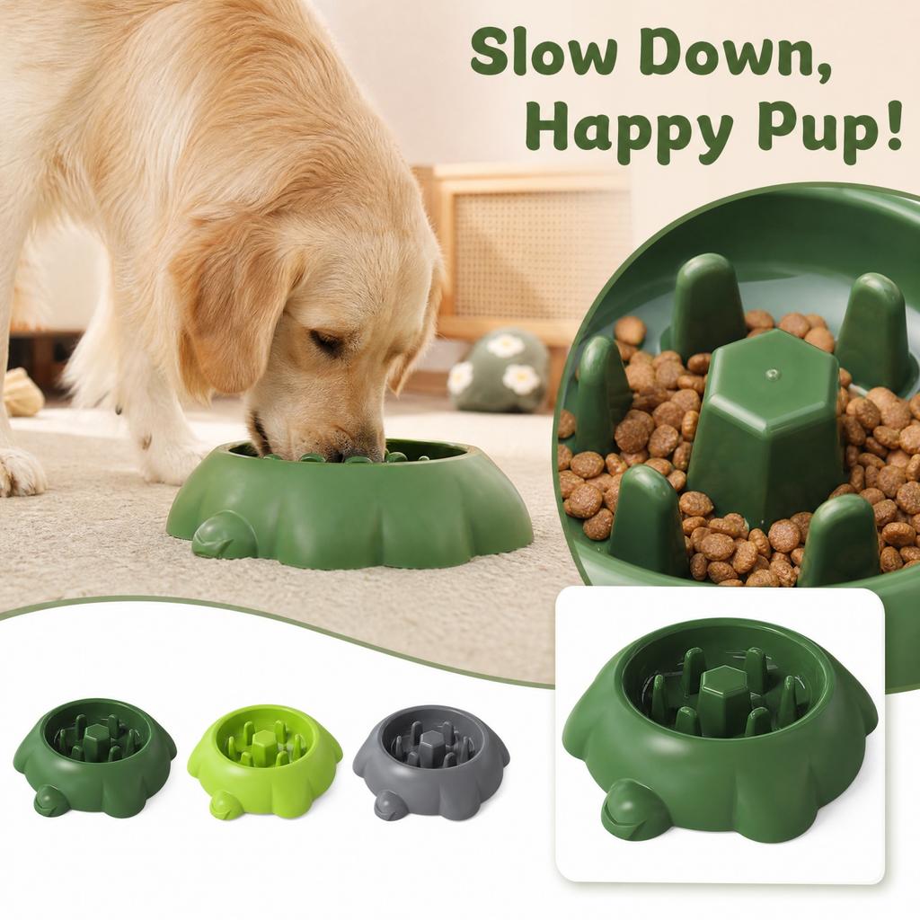 Silicone Slow Feeder Bowl for Dogs and Cats -Tip Small Pet Food Bowl