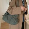 Koreańska Łuk Vintage Kratka Damskie Torby na Ramię z Nylonu Wszechstronna Duża Pojemność Damska Torba Crossbody Outdoorowa Torba Tote na Szkołę