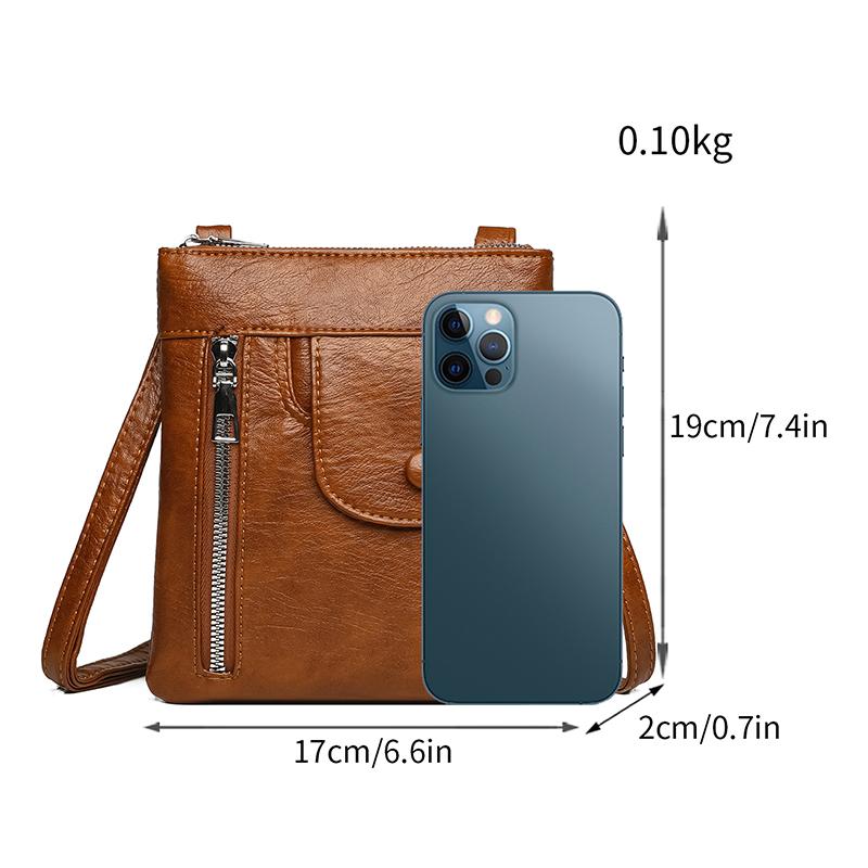 Multi Functional Vertical Phone Bag, Suitable for Outdoor Use, Crossbody Bag, Casual or Daily Use, Retro Square Crossbody Bag, D