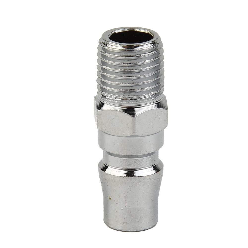 NITTO Male Thread Adapter Air Fitting Coupling Silver