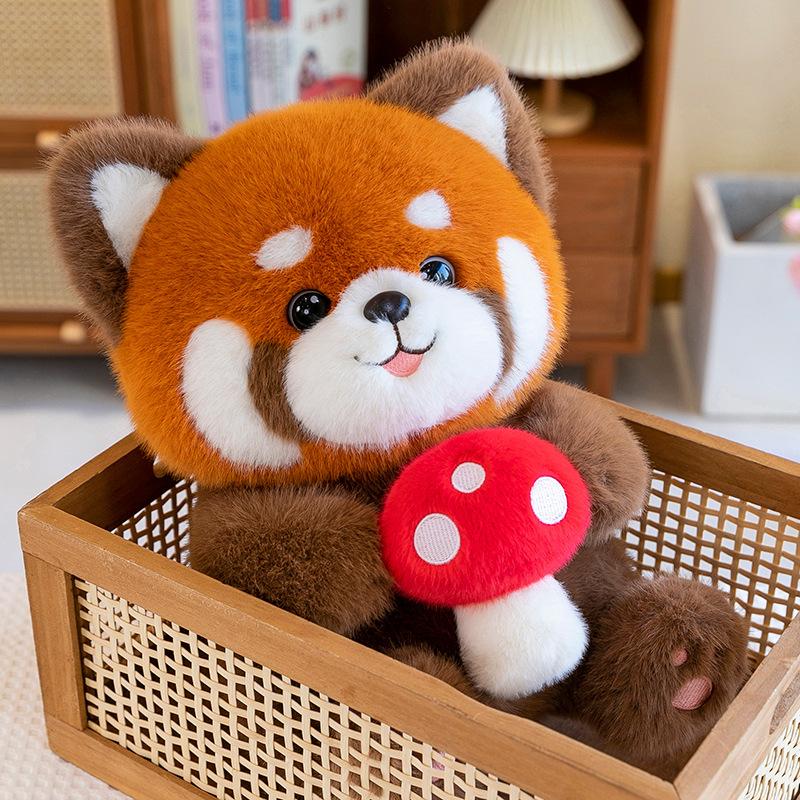 Cute Coo Coo Coon Plush Toy Mushroom Coon Home Ornament Ring Gift Children's Birthday Gift