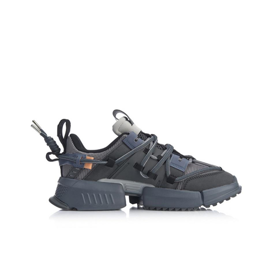 Li Ning Pangu Trek 2019 New York Fashion Week Wear-Resistant Breathable Low-Top Sports Casual Shoes Men Sneakers Snow-Gray AGLP075-6
