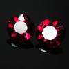 Natural Red Ruby Loose Gemstone 17.00 Ct Diamond Cut Round Shape Pair for Jewelry Making and Crafts