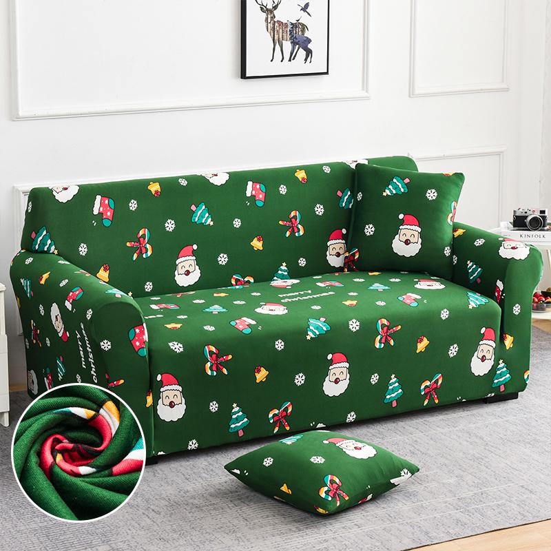 Christmas Sofa Slipcovers Stretch Sofa Cover for Living Room Kids Pets All Inclusive Couch Cover Non Slip Furniture Protector