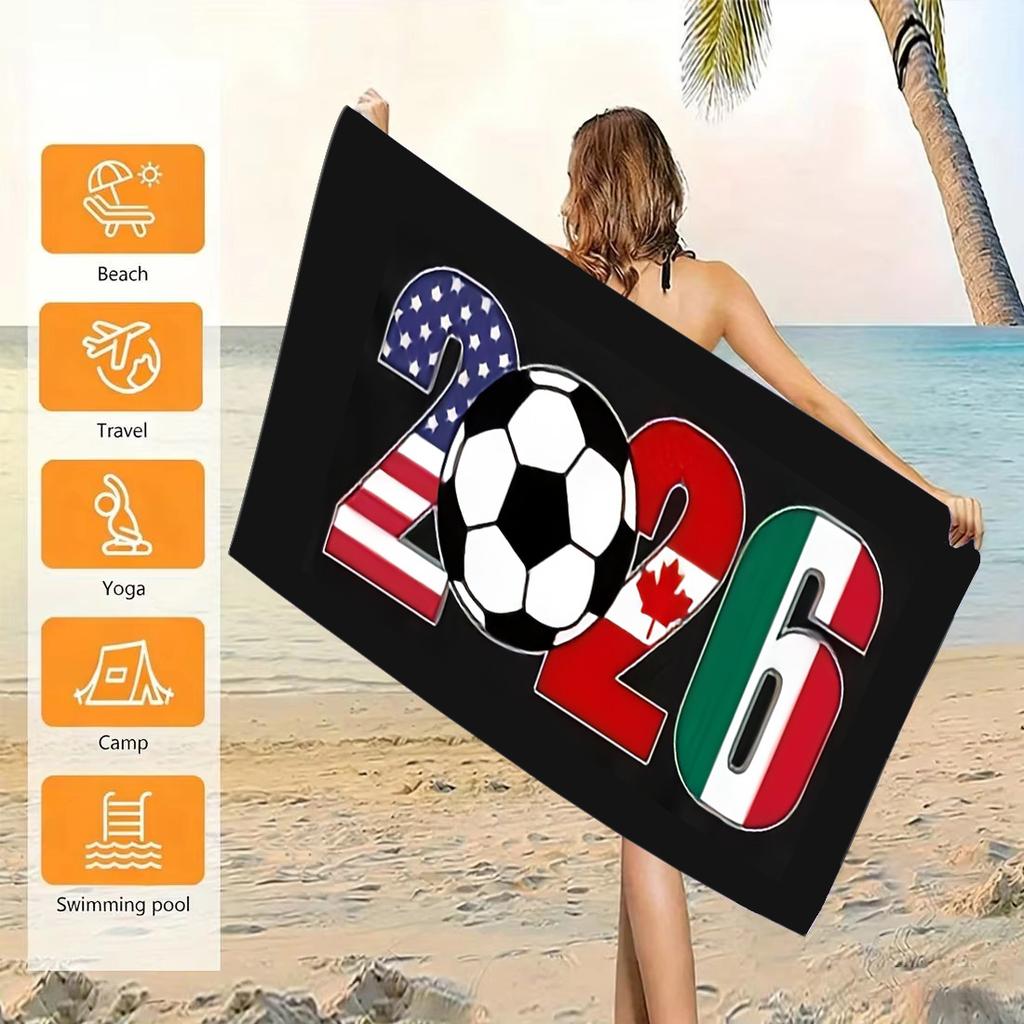 1PC Soccer Microfiber Beach Towel Quick Dry Super Absorbent Sand Free Soft Oversized Bath Towels Bathroom Accessories