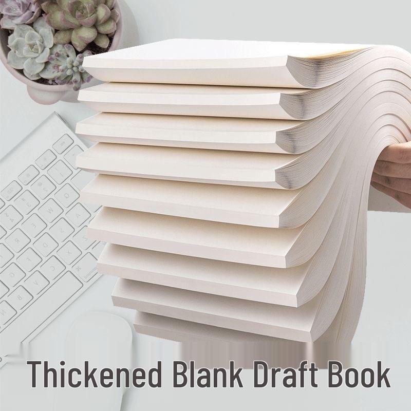 Thickened Wood Color Eye Protection Manuscript Paper for Postgraduate Exams - Blank Calculation Sheets