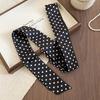 Retro Polka Dot Silk Scarf Necklace - Elegant Women's Accessory