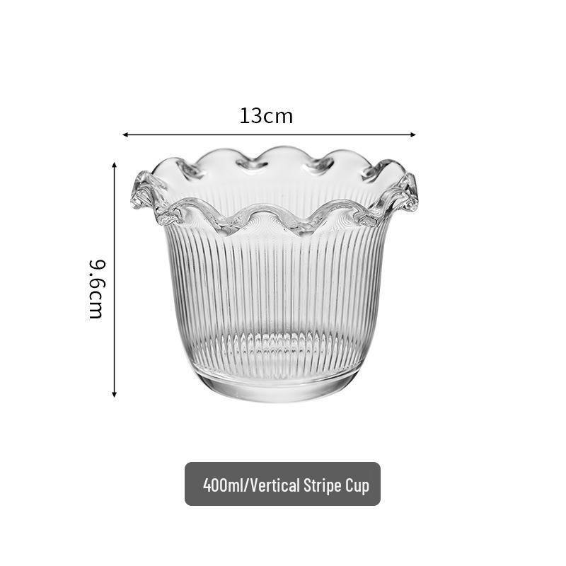 Mesopotamische Glas-Dessertschale: Eisbecher mit kurzen Beinen, Eis am Stiel Halter, Milchshake und Milchteetasse