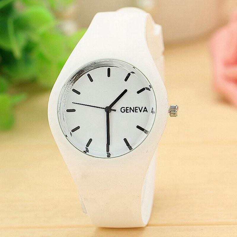 Women's Ultra-Thin Silicone Fashion Watch, Quartz Movement, Candy Color, Geneva Design