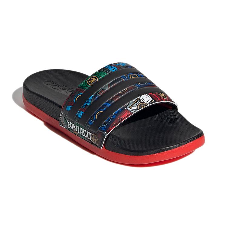 Kids' LEGO X Adidas Adilette Comfort K Slippers Black Red FY8835