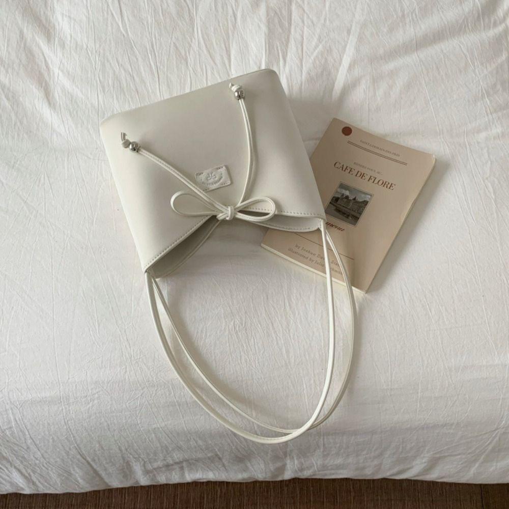 Korean Bow Bucket Bag Y2k Shoulder Bag Casual Bowknot Armpit Bag Girls
