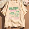 Matcha Lovers Club Tee Oversized TShirt Summer New Unisexs Vintage Breathable Tee Streetwear Oversized Loose Casual Tops