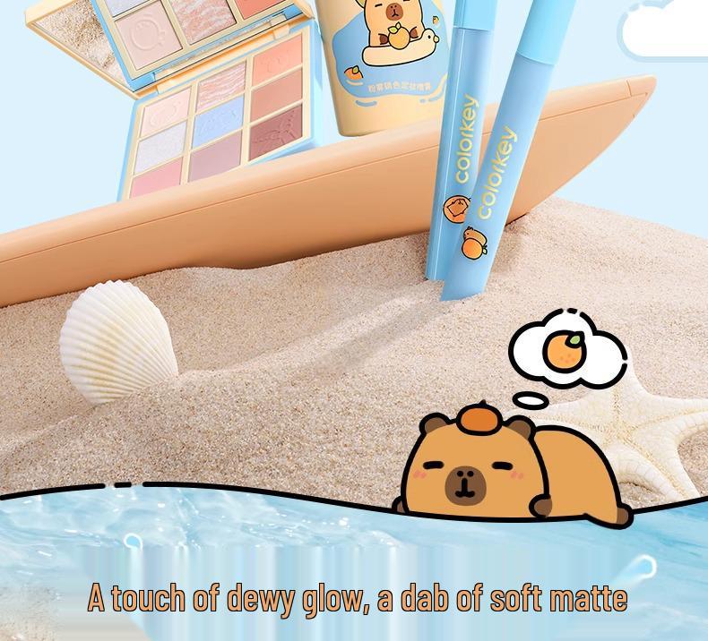 Colorkey Water Mist Lip Glaze: Qixi Capybara Non-Transfer Lipstick for Women