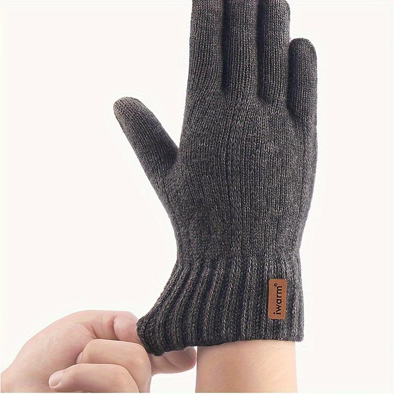 Winter Warm Alpaca Wool Gloves Full Finger Touchscreen Cashmere Gloves Men's Woman Thickening Knitted Cycling Driving Gloves