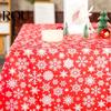 Table Cloth Clear Printed Waterproof Oil-proof Anti-slip Snow Mat Flower Design Christmas Decoration for Gift Decor