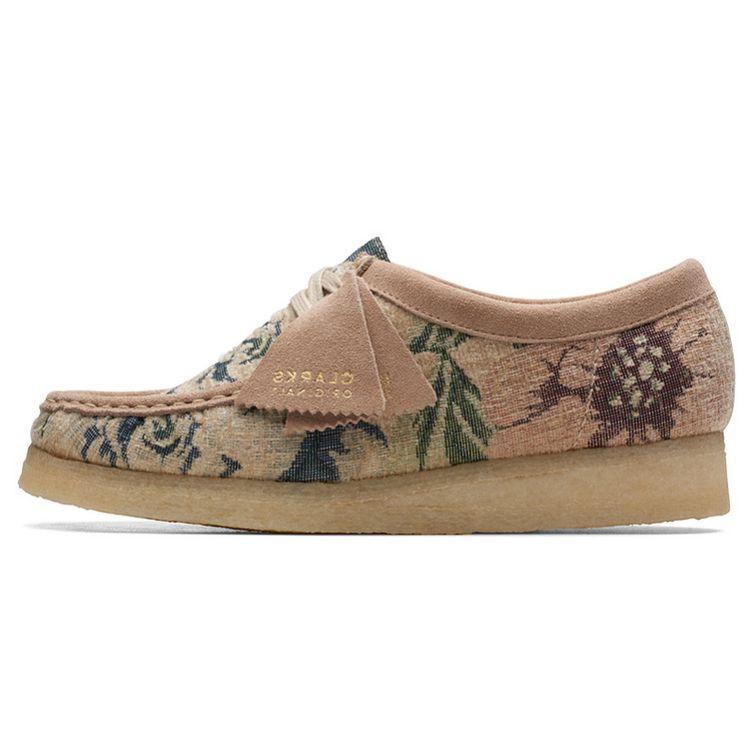 Clarks Originals Wallabee Stoff Pendler Vielseitig Bequem Trendig Persönlichkeit Einfache Freizeitschuhe Damenschuhe Grau 261699164