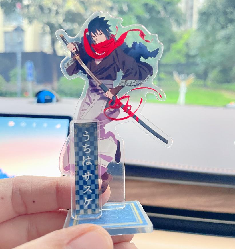 Naruto Acrylic Ornament Haruno Sakura Sasuke Anime Action Figure Car Desktop Decoration Model Toy Cute Birthday Gifts for Lovers