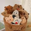 Capybara Plush Bouquet Cute Stuffed Toy Bucket Hug Gift for Birthday Holiday Room Decoration Romantic Surprise Present