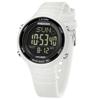 PINDOWS womens digital sports watch 30m waterproof LED backlight wristwatch 3 types alarms stopwatch countdown timer calendar support active