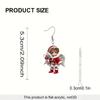 Cross-border new cartoon angel doll earrings flat acrylic Christmas pendant little angel earrings jewelry