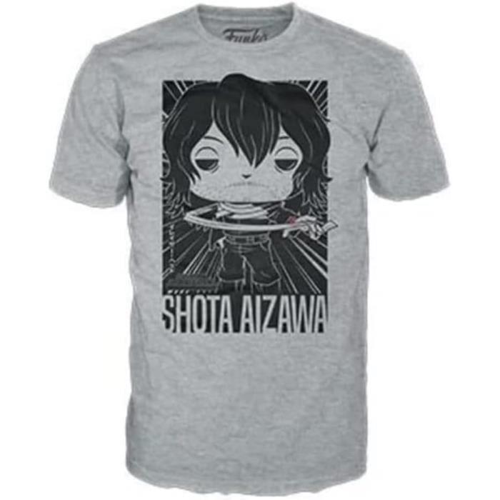 Funko Pop! &amp; Tee : My Hero Academia - Shota Aizawa - T-Shirt et Figurine en Vinyle à Collectionner