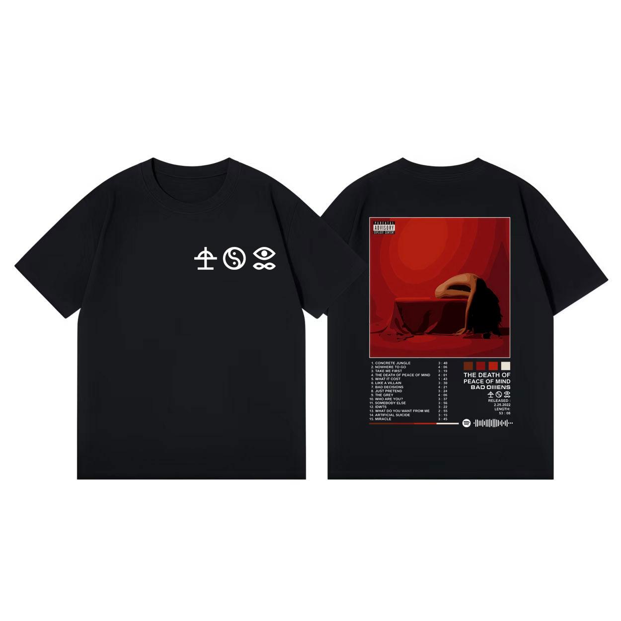 

Limited Bad Omens Band Album Merch Tshirt Men Women Clothing Harajuku Rock Style Tshirts Summer Fashion Gothic Cotton T Shirt S
