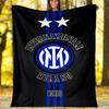 1pc I-Internazionale Milano (3) Theme Blanket - Digital Print, Polyester, Cozy for All Seasons, Perfect for Outdoor, and Travel