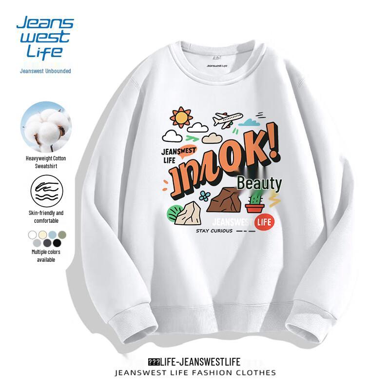 

Jeanswest Men s Round Neck Graphic Sweatshirt M