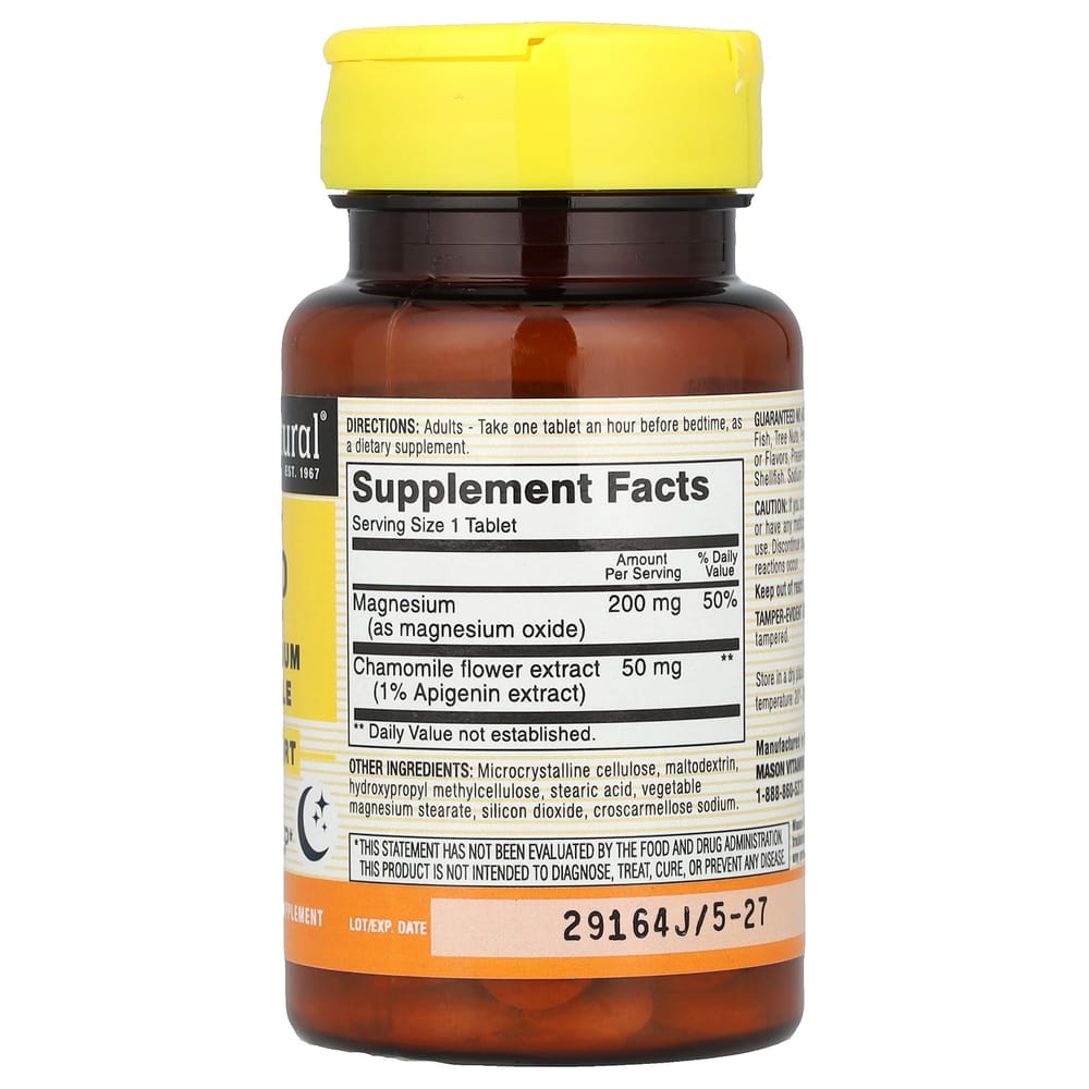 Mason Natural Easy Sleep with Magnesium & Chamomile 60 Tablets