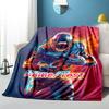 1PC Custom Name "Dynamic Football Player Art" flannel blanket versatile,all-season throw suitable for the living room,bedroom,camping,travel,and gift