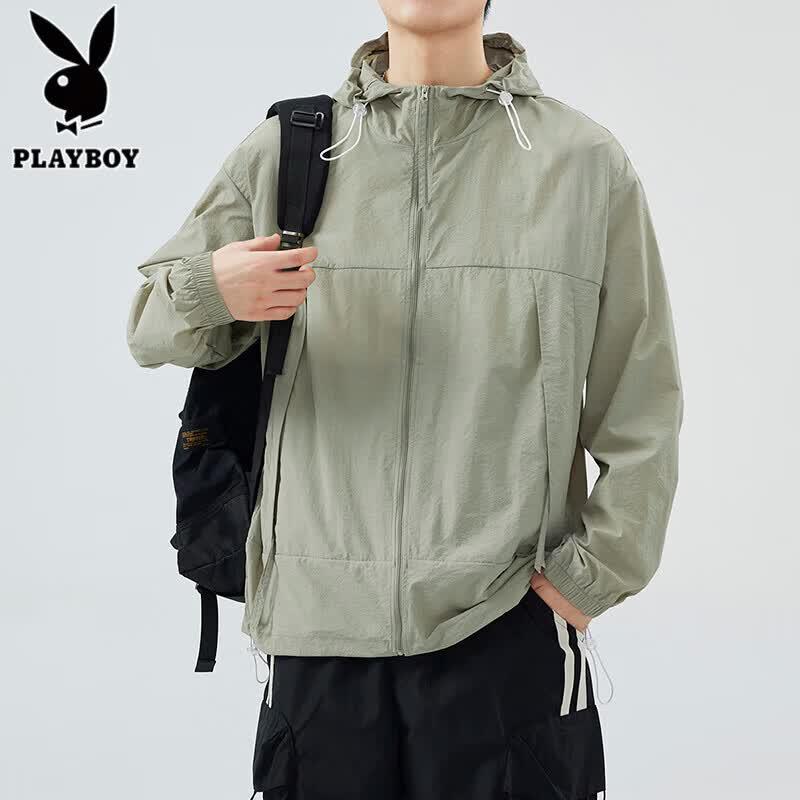 PLAYBOY Men s UPF50+ UV Protection Ice Silk Hoodie 2XL