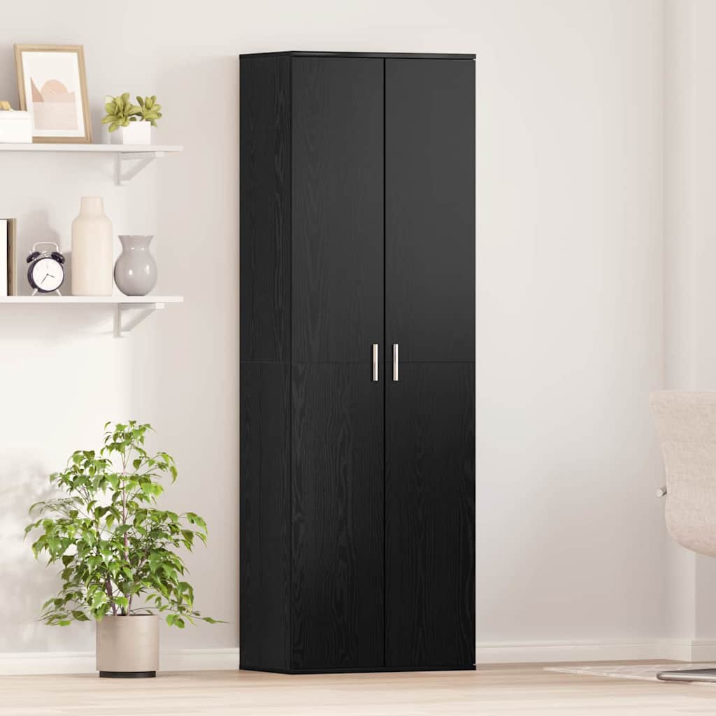 Highboard in Black Oak Look 60 x 35 x 180 cm Particleboard