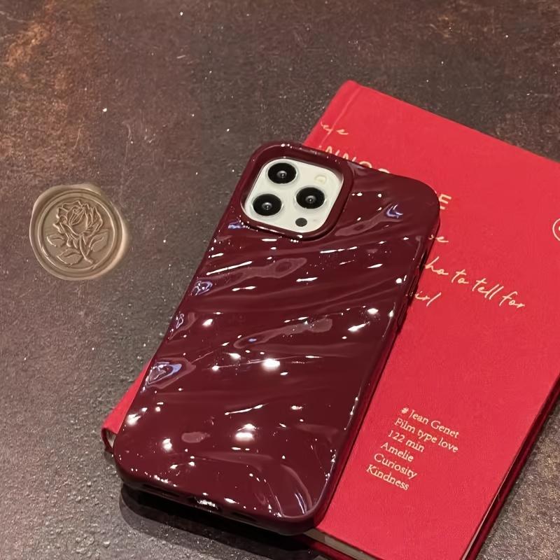6D Silk Pattern Wavy TPU Phone Case for For Iphone Air XR 17 11 12 13 Pro Max 16 15 14 Plus Shockproof Protective Soft Cover