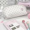 Polka Dot Shell Pencil Case Made Of Polyester For Girls And Office Supplies Storage